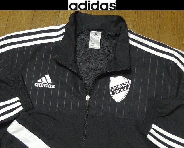 4L-5L・3XL-4XL日本サイズ位【即決送料無料】超希少 アディダスUSA限定 美品 全面豪華特注 隠し柄 防風撥水除湿3本ライン ジャケット拍卖