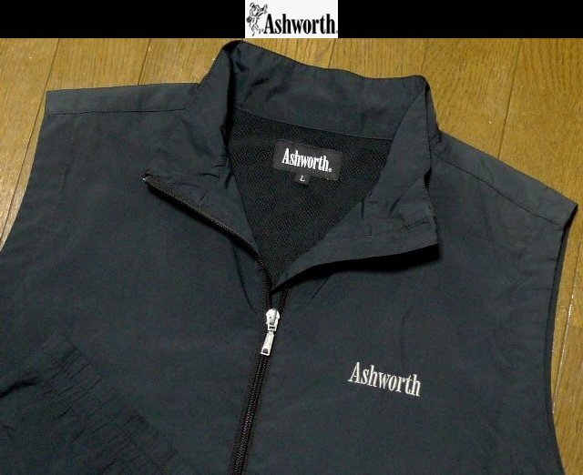 2L-3L・XL-XXL日本サイズ位【セール送料無料】超希少 アシュワース USA限定モデル1点物 美品 防風撥水 ゴルフマン ビッグプリント ベスト拍卖
