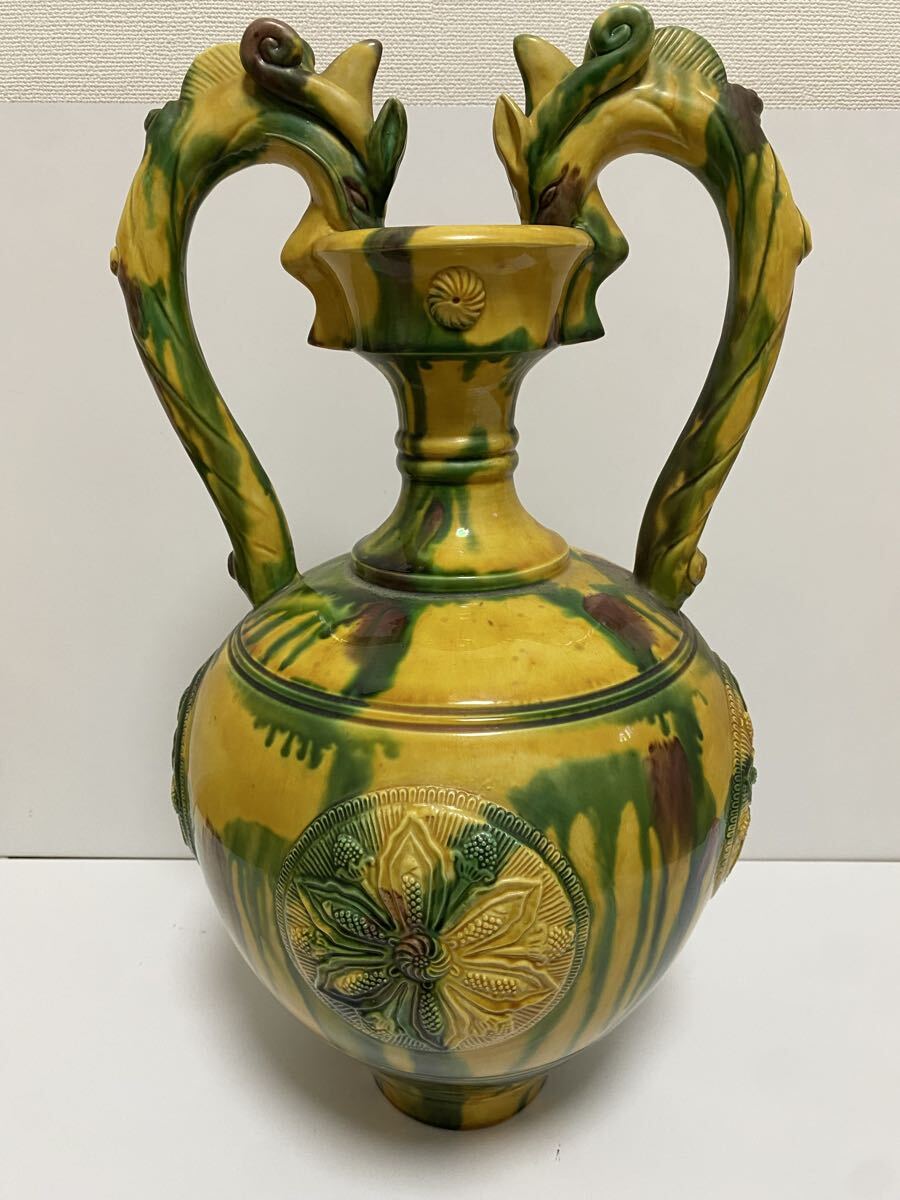 置物 中国古玩 花瓶 中国美術 龍耳壺拍卖