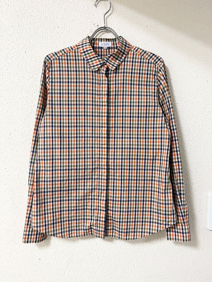 MACKINTOSH PHILOSOPHY マッキントッシュ フィロソフィー マルチカラー ギンガムチェック 比翼 長袖 チェックシャツ拍卖