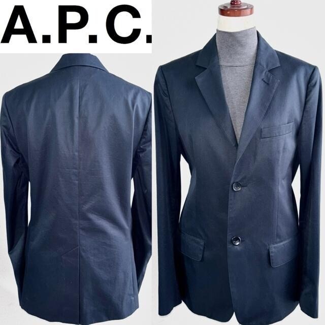 即落送料無料 A.P.C アーペーセー 定価5万円程 テーラード ジャケット S 正規 イタリア 生地 海外ブランド 秋 アウター コート 古着 格安拍卖