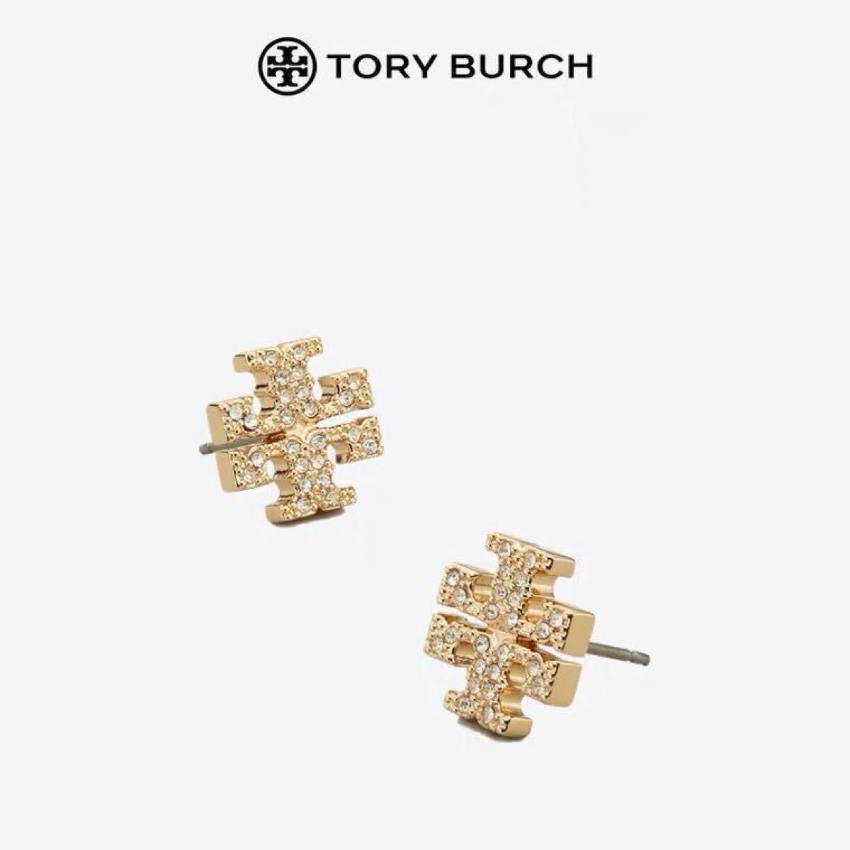新品未使用 TB090-01 Tory Burch トリーバーチ 定番 ロゴ ピアス キラ拍卖