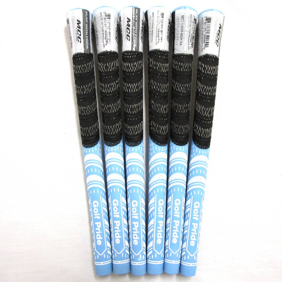★Golf Pride MCTS ライトブルー/ホワイト 6本組 M60R ゴルフプライド MCC TEAMS マルチコンパウンド チームス スタンダード拍卖