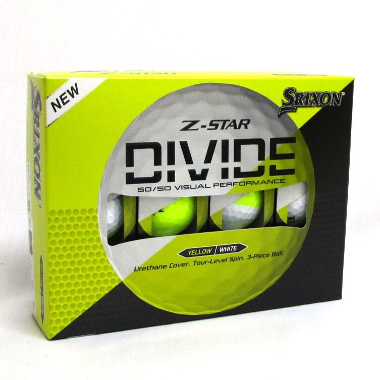 SRIXON Z-Star DIVIDE 1箱 12球 ホワイトイエロー US限定 ダンロップ DUNROP スリクソン Z スター ディヴァイド ツートン 3ピース 高スピン拍卖