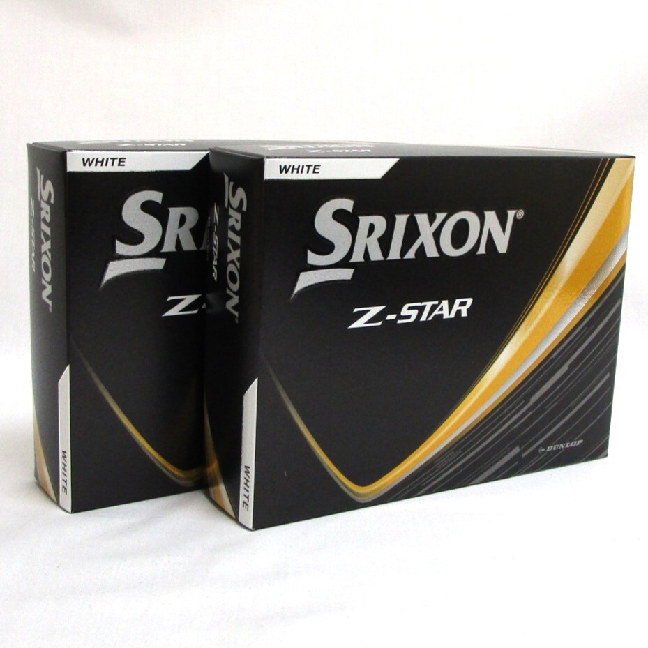 SRIXON Z-Star ホワイト 2箱 24球 日本正規品 ダンロップ DUNROP スリクソン Z スター 3ピース 高スピン ゴルフボール 拍卖