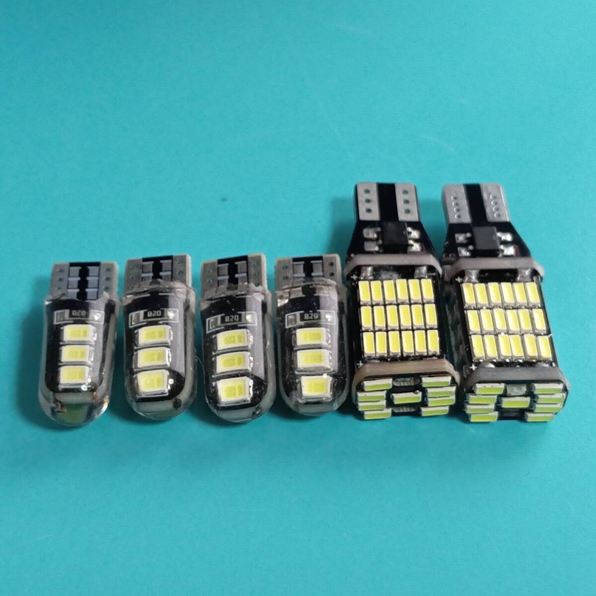 エブリィワゴン DA64系 DA17W 爆光!LED ポジション球 スモール バックランプ ナンバー灯 6個セット T16 ホワイト /45/6拍卖