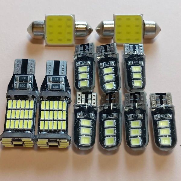 爆光11点セット! L375/385S タントカスタム ダイハツ T10 LED ルームランプ ポジション ナンバー灯 バックランプ ホワイト /45/6/t31/拍卖