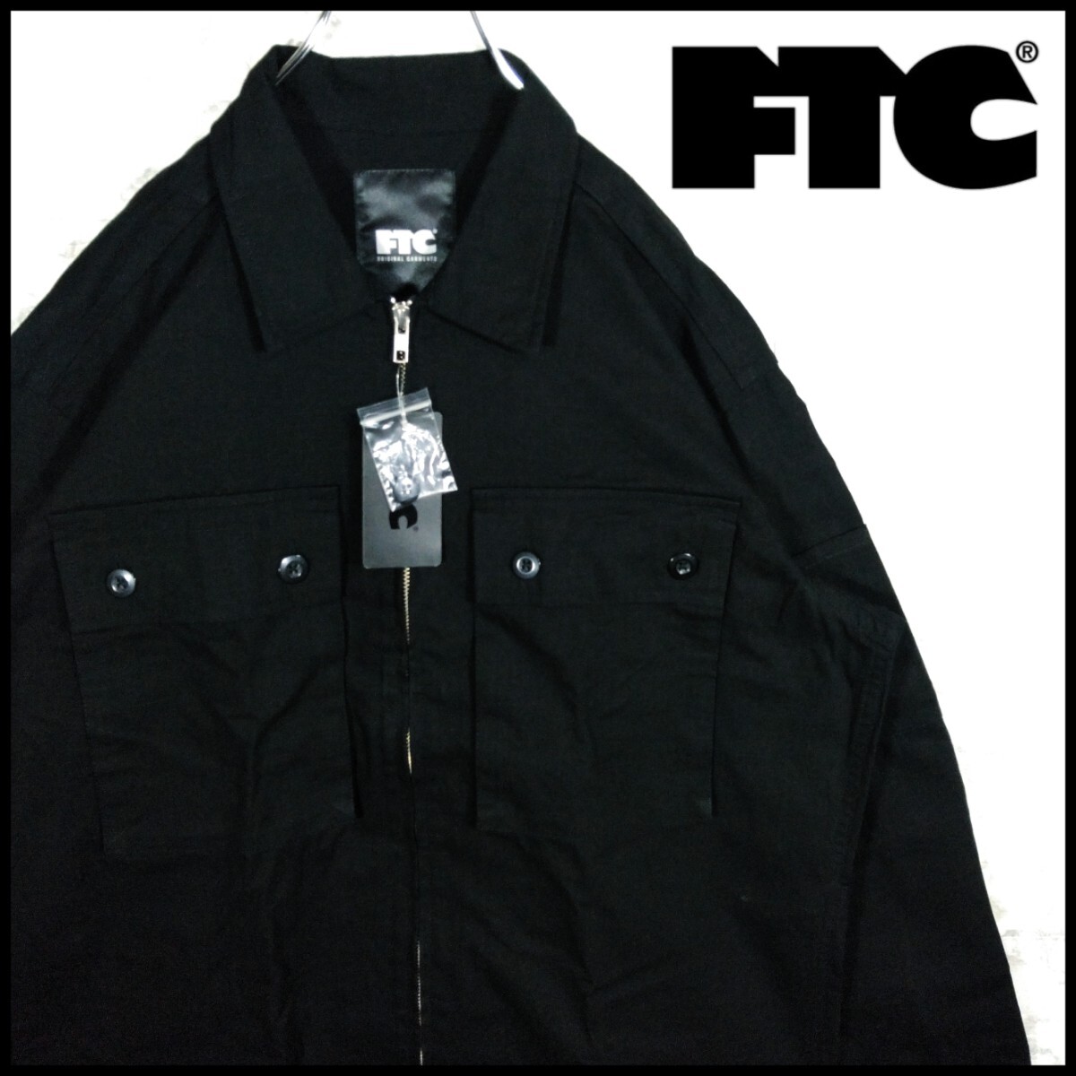【FTC】ワークジップシャツジャケット 黒 (新品未使用タグ付き)拍卖