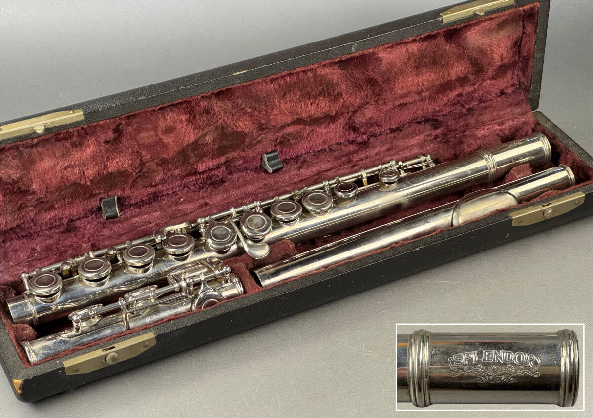 【偲】Splendor(スプレンダー)フルート 管楽器 ケース付属 初心者用 シルバー r-860拍卖