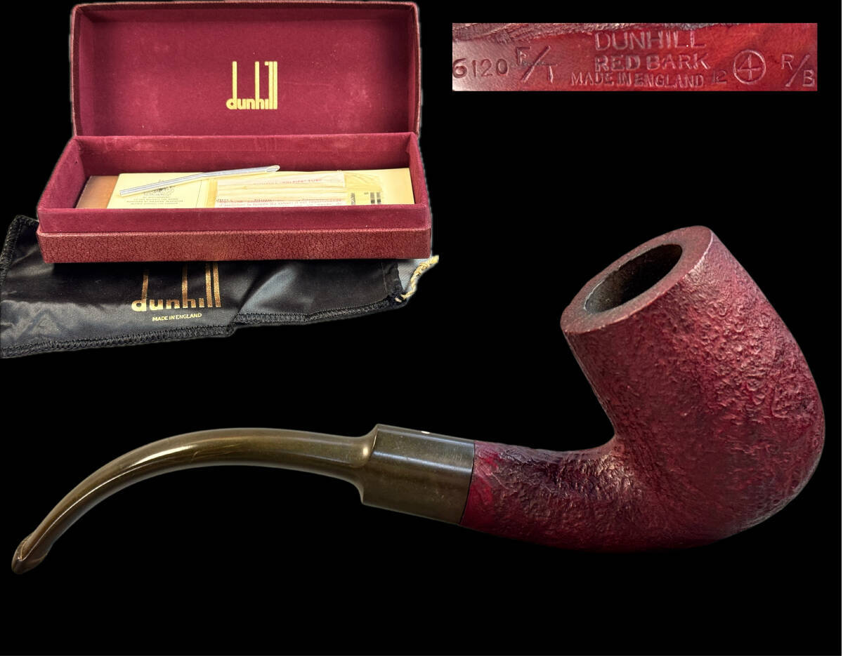 【偲】ダンヒル DUNHILL パイプ パイプ煙草 RED BARK MADE IN ENGLAND 現状品 箱付 喫煙グッズ 喫煙具 t-78拍卖