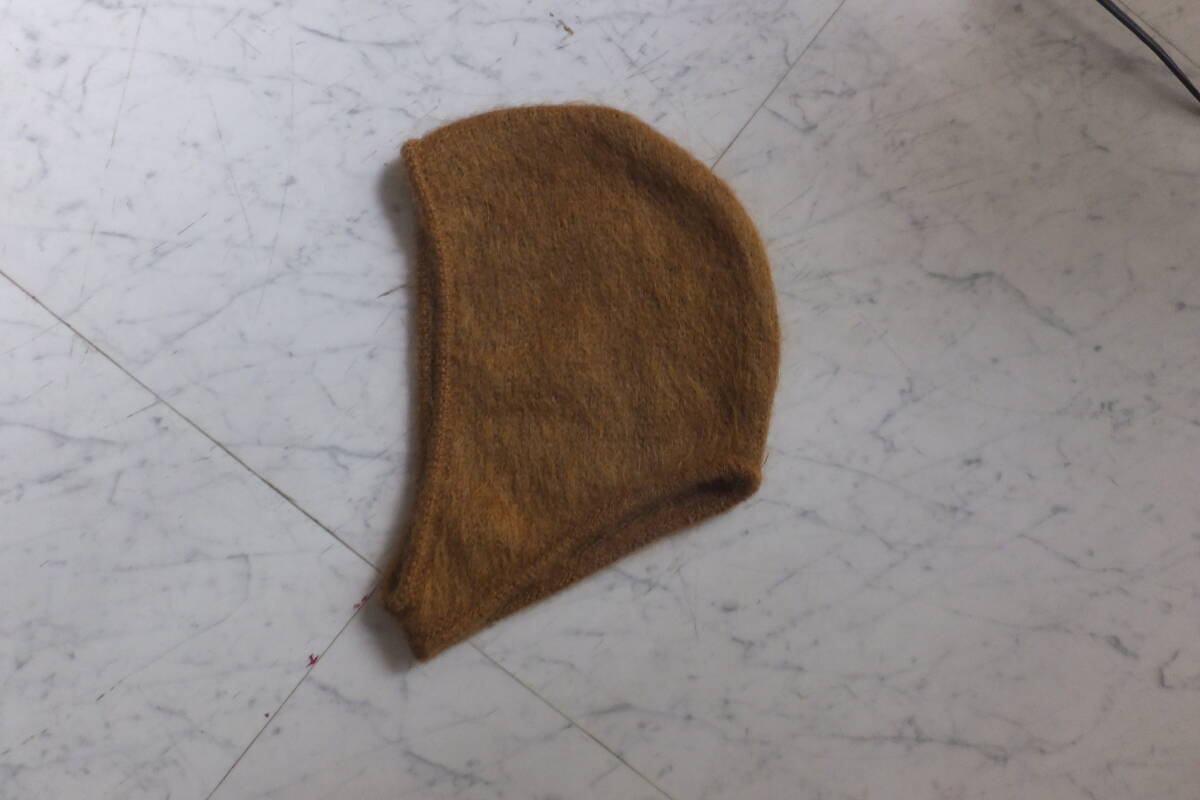 ミュウミュウ Miu Miu バラクラバ ニット帽 モヘア キャメル拍卖