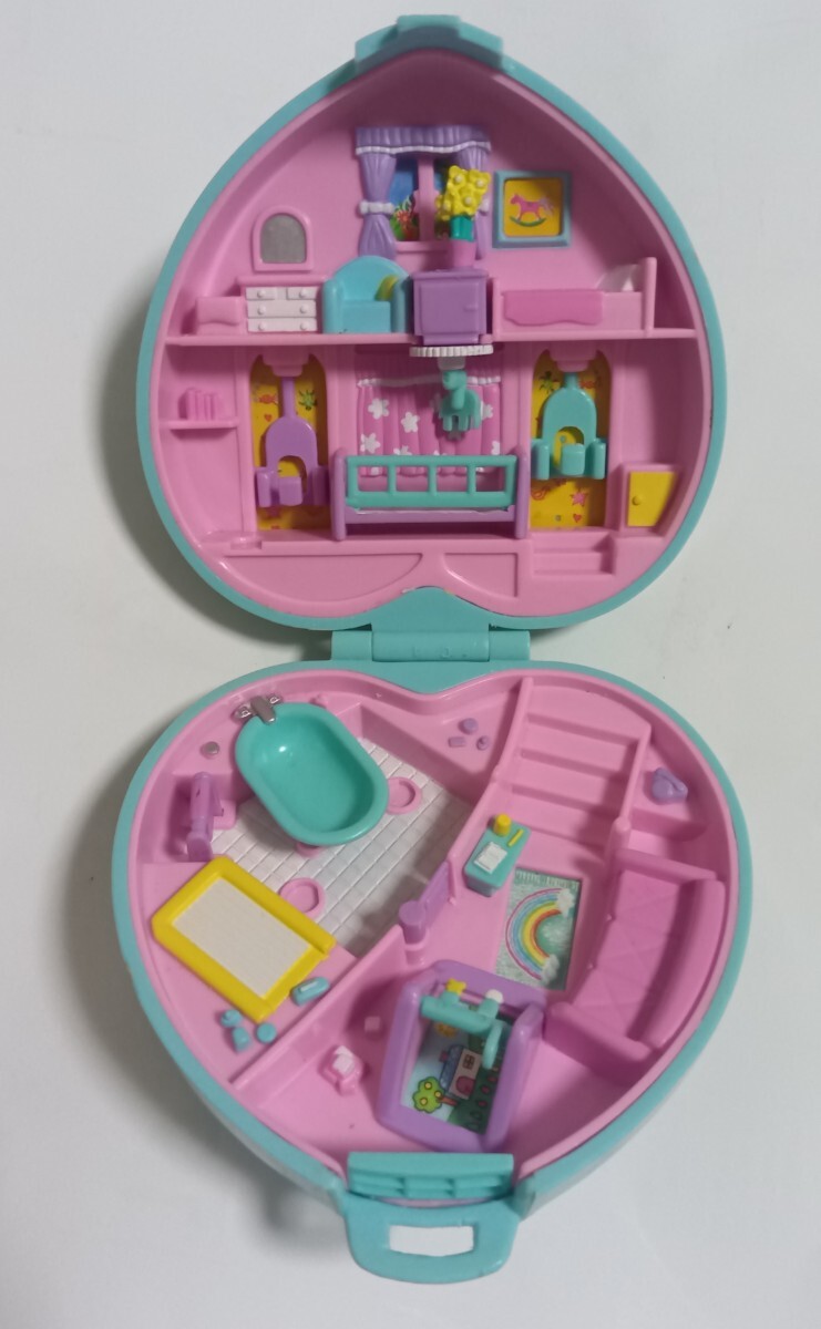 ポーリーポケット ベビーのお部屋 1994年 Polly Pocket ふたごベビーのおへや 双子 赤ちゃん コンパクト 女の子 おもちゃ拍卖