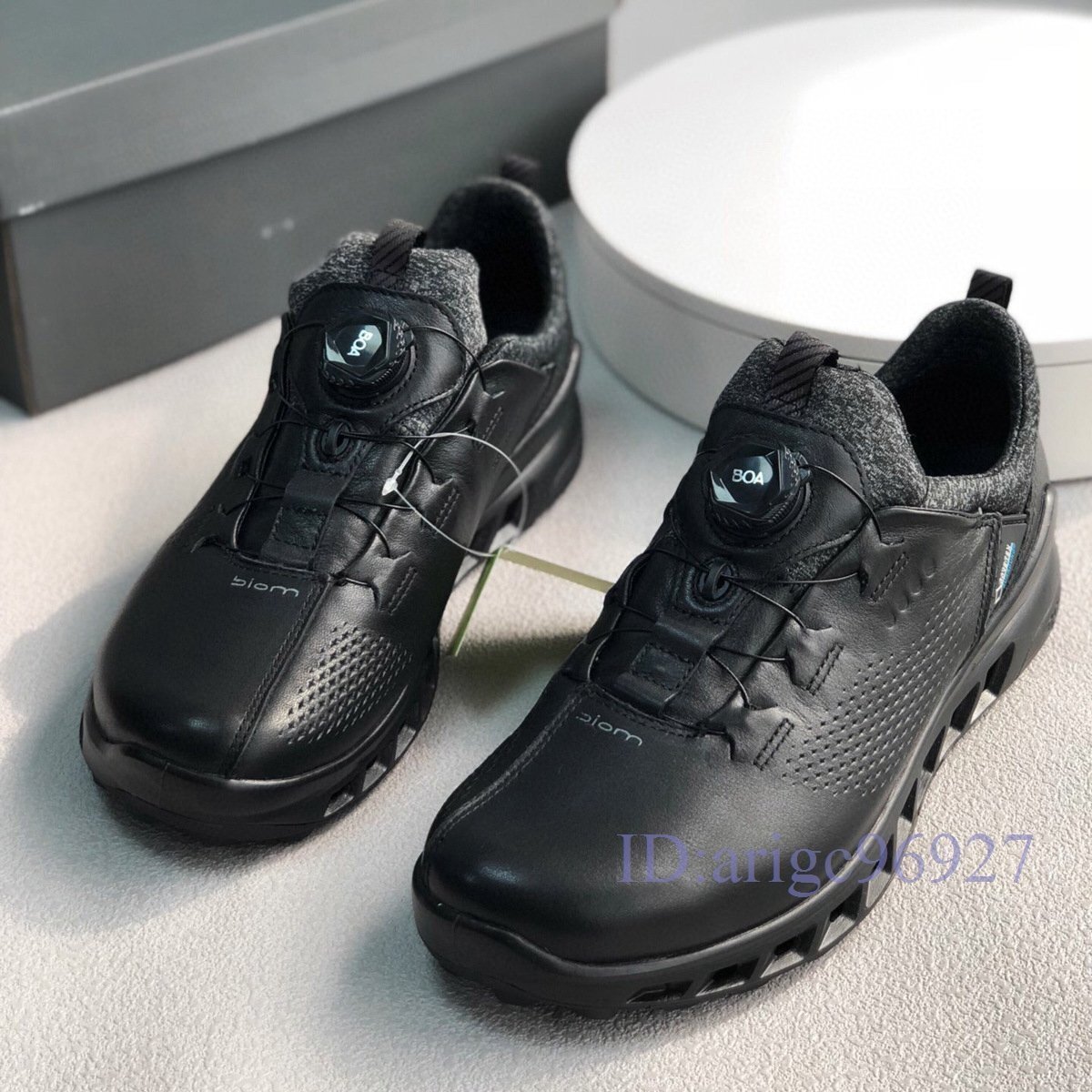 Y101☆新品メンズ ゴルフ シューズ 本革 ゴルフ トレーニングスニーカー 男性用 B拍卖