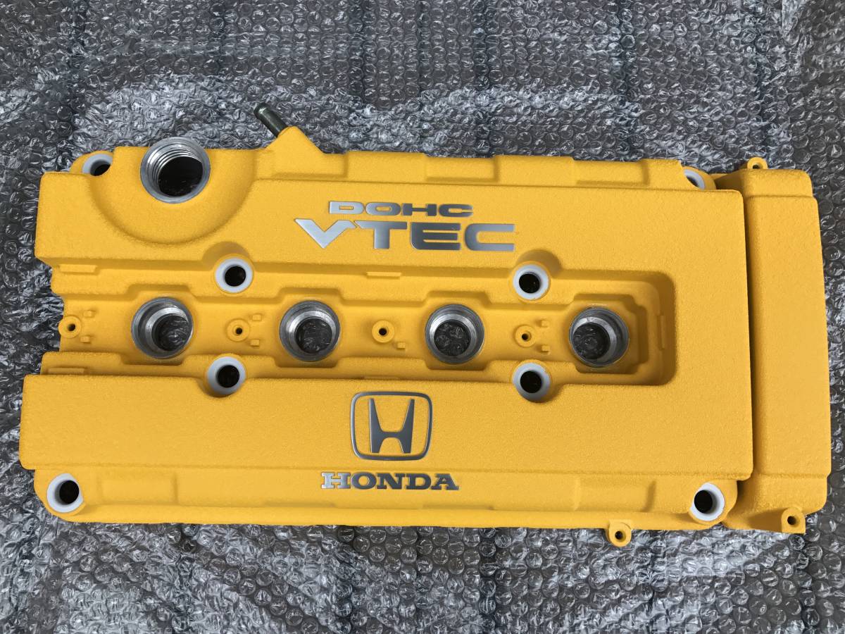 ■■■塗装作業工賃 スプーン仕様 DC2 黄色 結晶塗装 インテグラ EK9 EG6 B18 B16 ヘッドカバー カムカバー タペットカバー 塗装後未使用拍卖