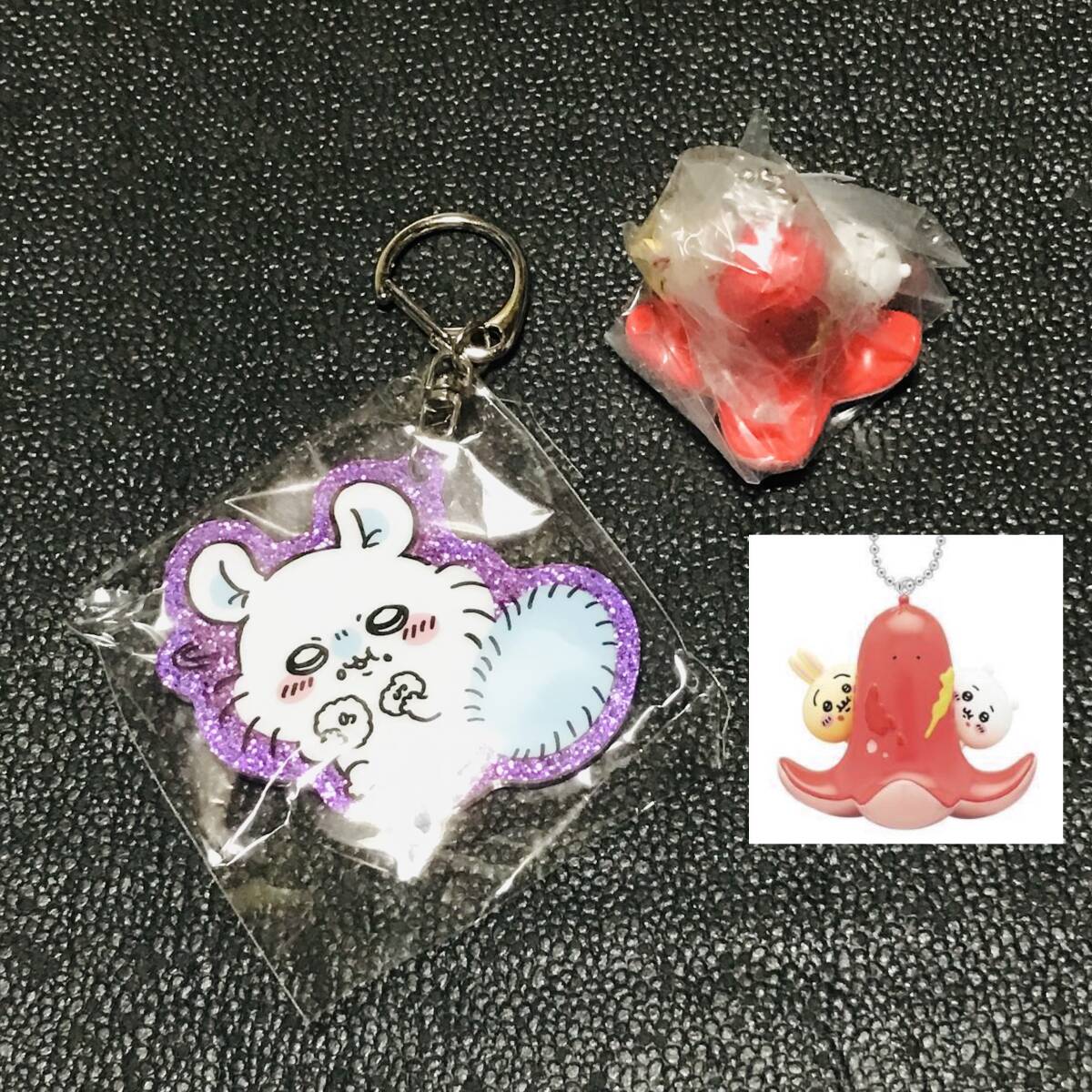 モモンガ たこウィンナー うさぎ ちいかわ もぐもぐ たべものいっぱい マスコット フィギュア ラメアクリルキーホルダー ガチャ カプセル拍卖