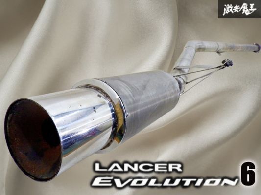 【ショップオリジナル ワンオフ品】 三菱 CP9A ランサーエボリューション6 ランエボ6 ステンレス マフラー 右出し用 1本物 砲弾 棚1C拍卖