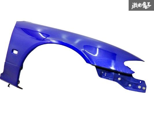 ★爪折りなし★ 日産 NISSAN 純正 S15 シルビア スペックR フロントフェンダー 右側 運転席側 青 ブルー 外装 エアロ 即納 棚31B2拍卖