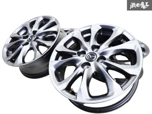 【良品】MAZDA マツダ 純正 DJ系 デミオ 13Sツーリング 15インチ 5.5J +40 PCD 100 4穴 4H ホイール単体 4本 ガンメタ系 即納 棚37C拍卖