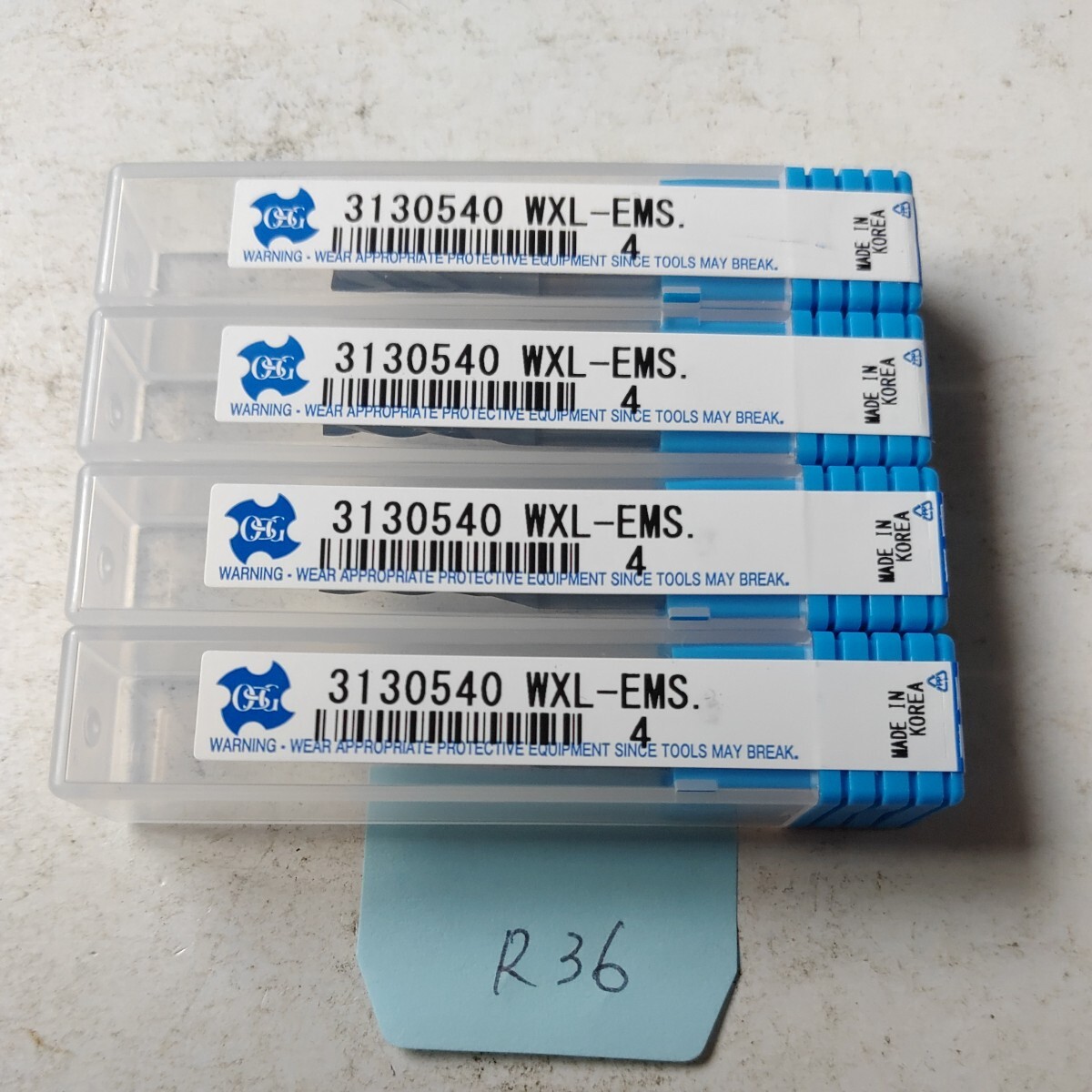 ◎ R36 未使用 OSG 超硬エンドミル コーティングエンドミル WXL-EMS Φ4 4本セット拍卖
