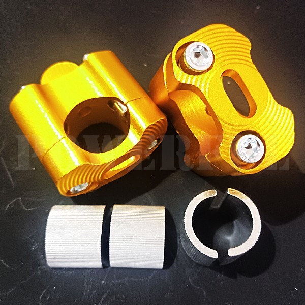 250TR Dトラッカー125 Dトラッカー150 Dトラッカー250/X 汎用 アルミ ハンドル 変換 クランプ アップハンドル 金 22.2mm 28mm拍卖