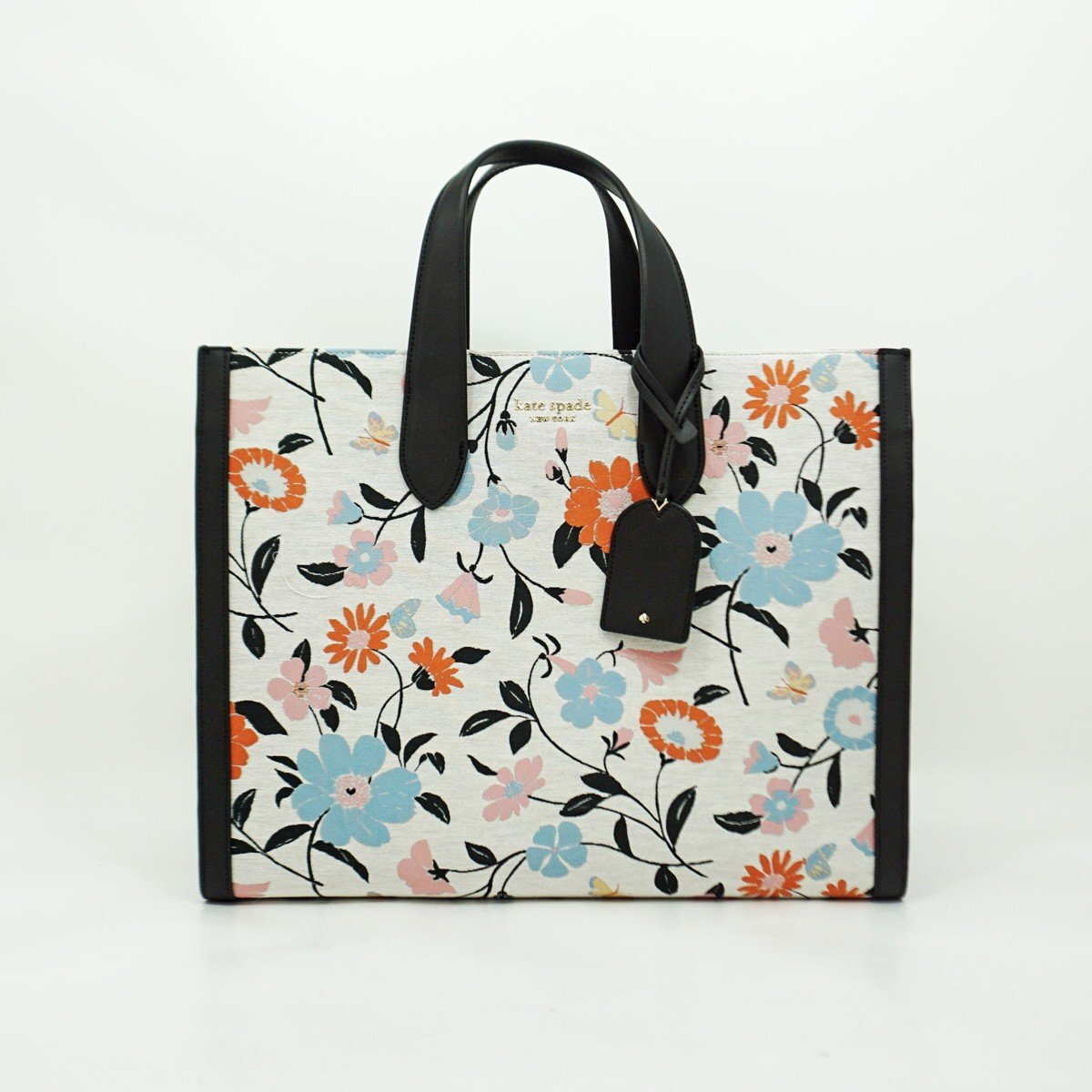 ◇新品同様【Kate Spade ケイト・スペード】フローラル ジャガード 2WAY ラージ トート K6565 トートバッグ拍卖