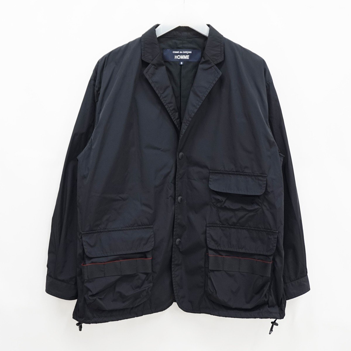◇【COMME des GARCONS HOMME コム デ ギャルソン オム】25SS ナイロン タフタ ジャケット HO-J005 AD2024 ブラック S拍卖