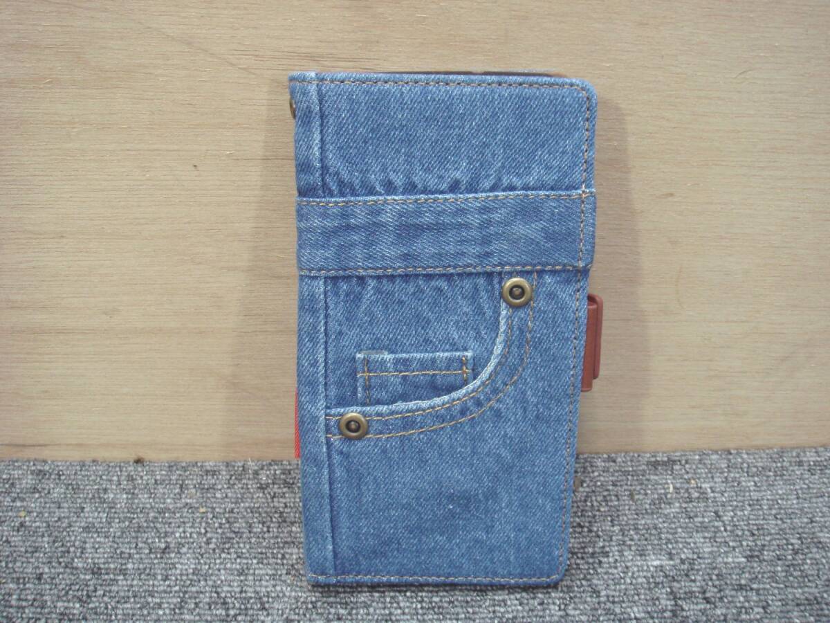 未使用 Xperia エクスペリア SO-01 スマホ 手帳 ケース デニム 風 カバー 携帯拍卖
