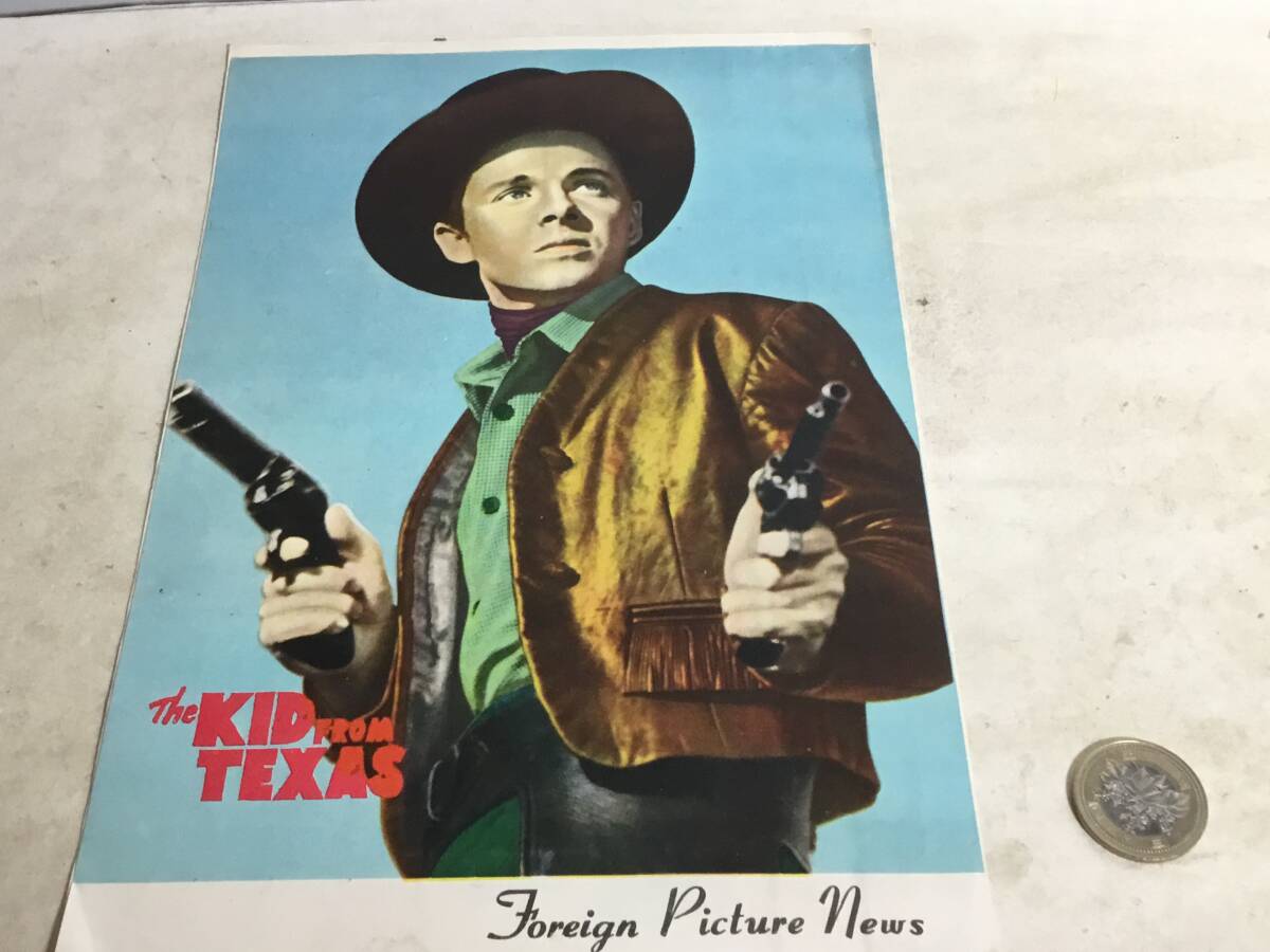 映画小型パンフ『テキサスから来た男』 後表紙に1954,1,3 のペン書き拍卖