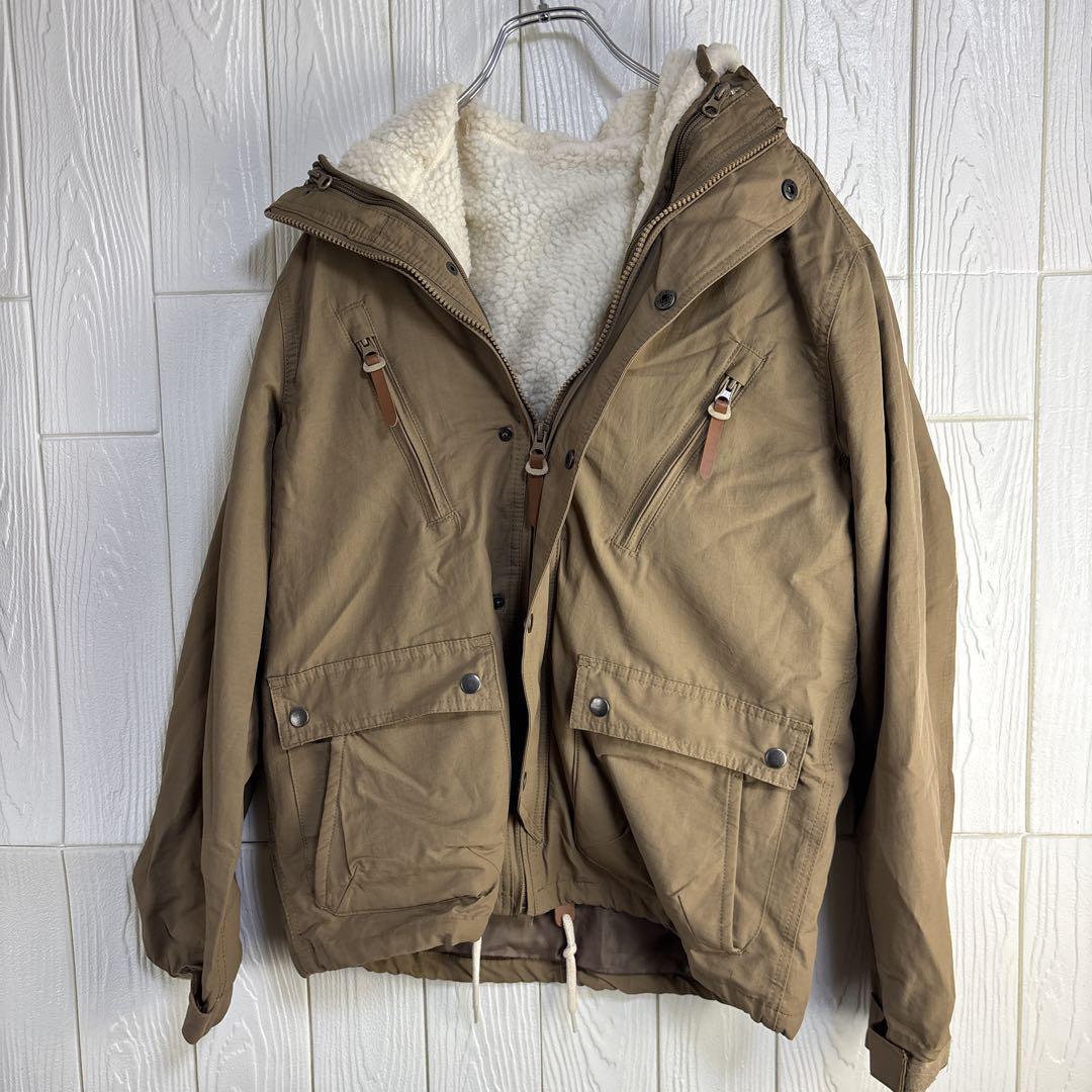 ブラウン マウンテンパーカー M インナーボア外せます。Nylaus拍卖