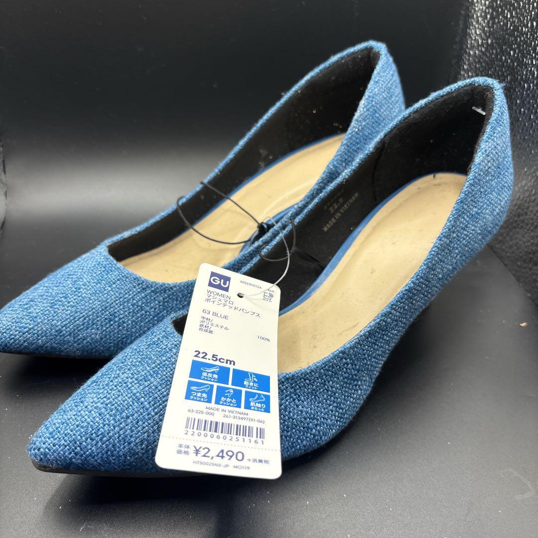GU ハイヒールパンプス 22.5cm 63 BLUE拍卖