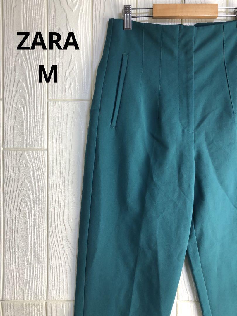 ZARA ターコイズ スラックス ウエスト70cm Mサイズ拍卖