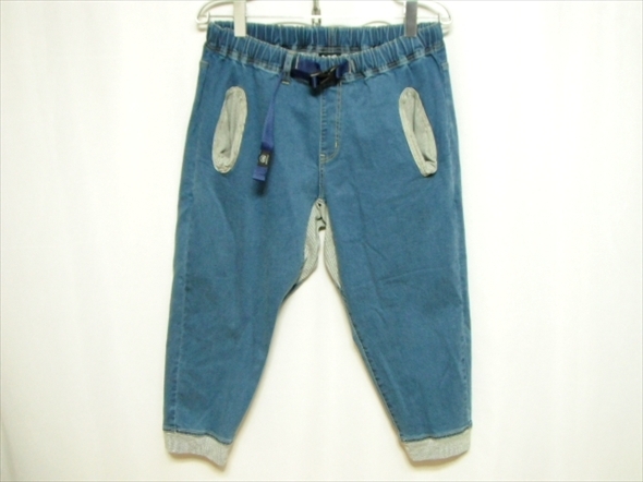 【M428】送料無料★美中古品★gym master ジムマスター ストレッチ デニム リブ クロップドパンツ G843364 Lサイズ クライミングパンツ拍卖