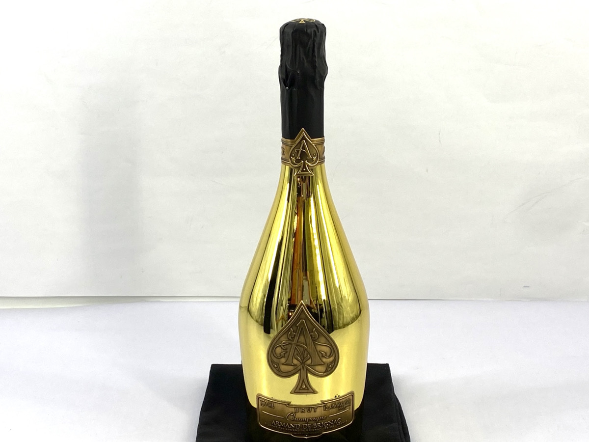 ★未開栓★ARMAND DE BRIGNAC アルマン・ド・ブリニャック ブリュット ゴールド シャンパン 750ml 12.5% 布袋付 同梱不可③ 拍卖
