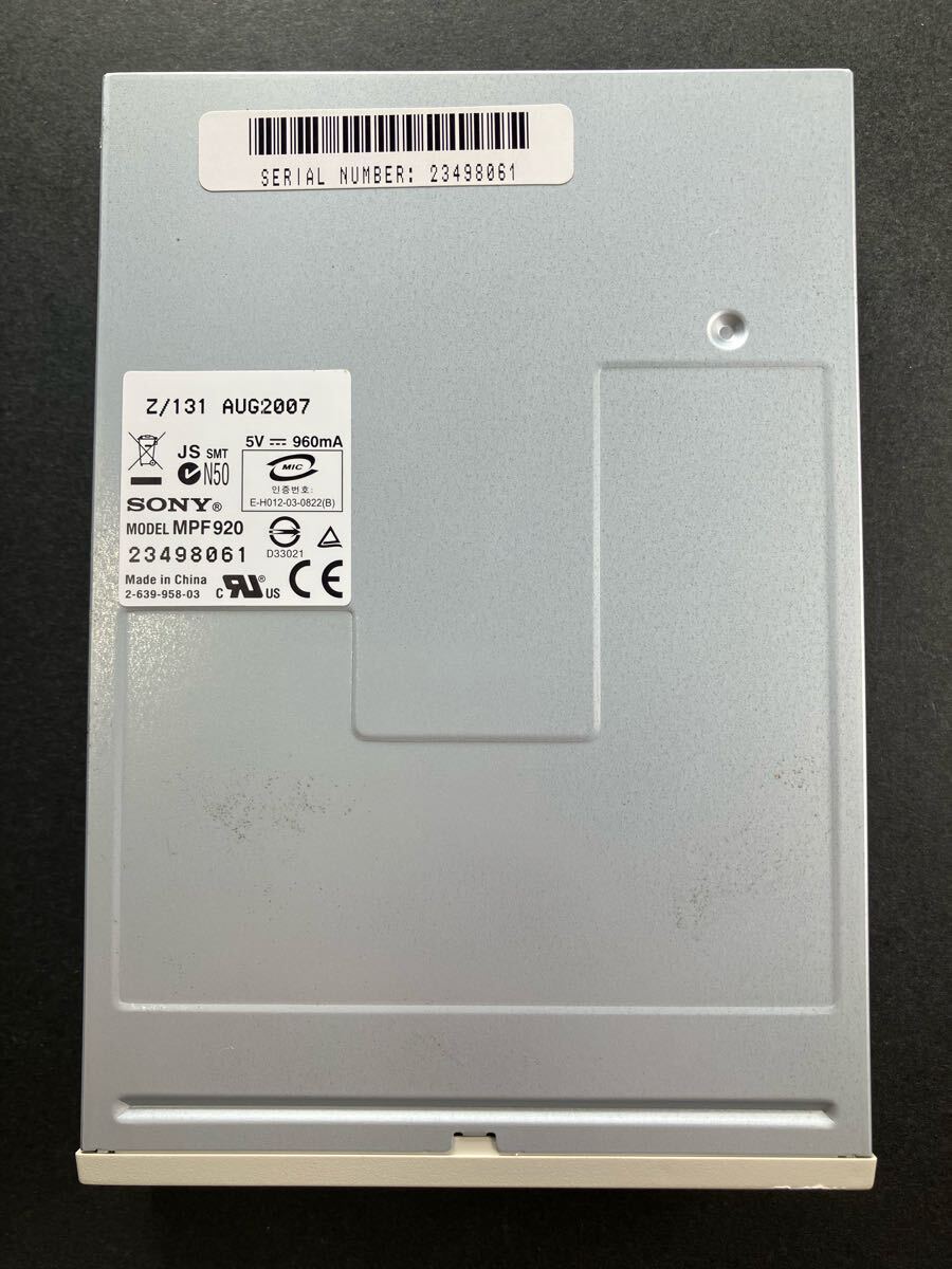 SONY MPF920-Z131 動作未確認 ジャンク フロッピーディスク ドライブ floppy disk drive 本体拍卖