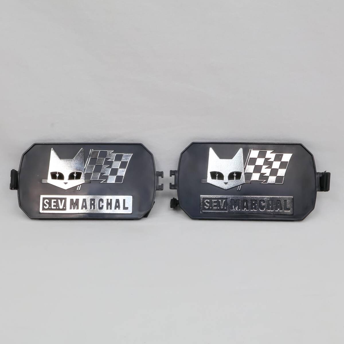 当時物 マーシャルランプ 750フォグランプ 759ドライビングランプライトカバー 2個セット 黒 ブラック 角型 角形 MARCHAL 旧車 昭和 レトロ拍卖