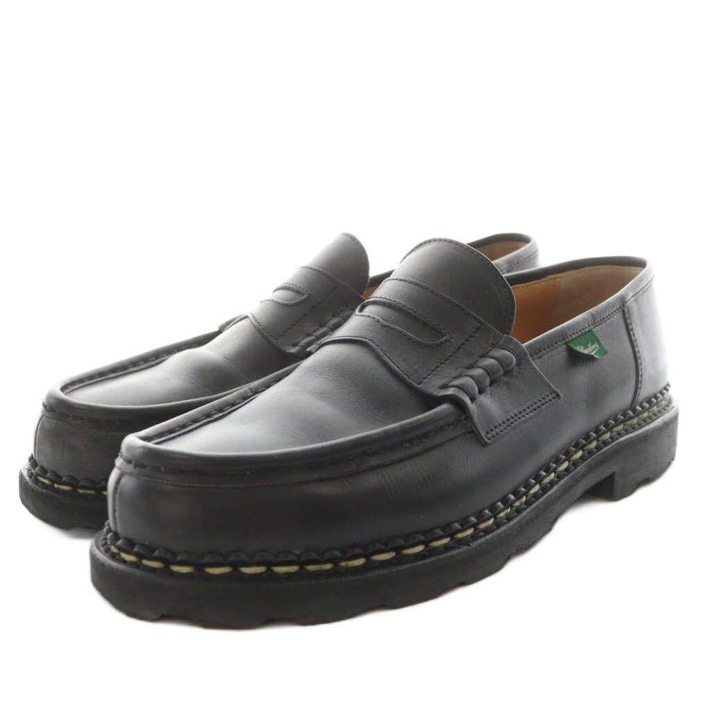 パラブーツ Paraboot ランス REIMS MARCHE NOIRE-LIS NOIR ローファー モカシン レザー 8.5 黒 ブラック 099412 /AN8 メンズ拍卖