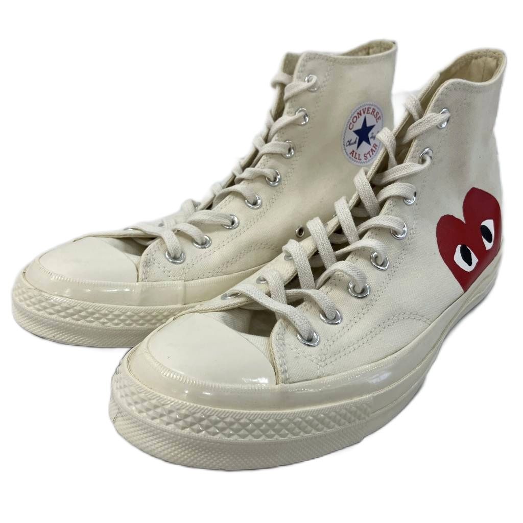 コンバース CONVERSE ×コムデギャルソン COMME des GARCONS ハイカット スニーカー シューズ 靴 白 ホワイト 29.5cm メンズ拍卖