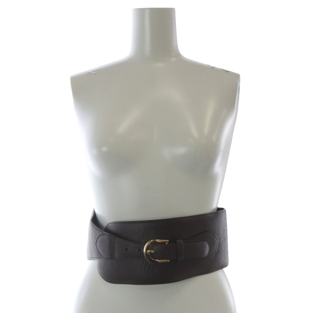 アナイ ANAYI レザー ベルト 茶 ブラウン /SR12 レディース拍卖