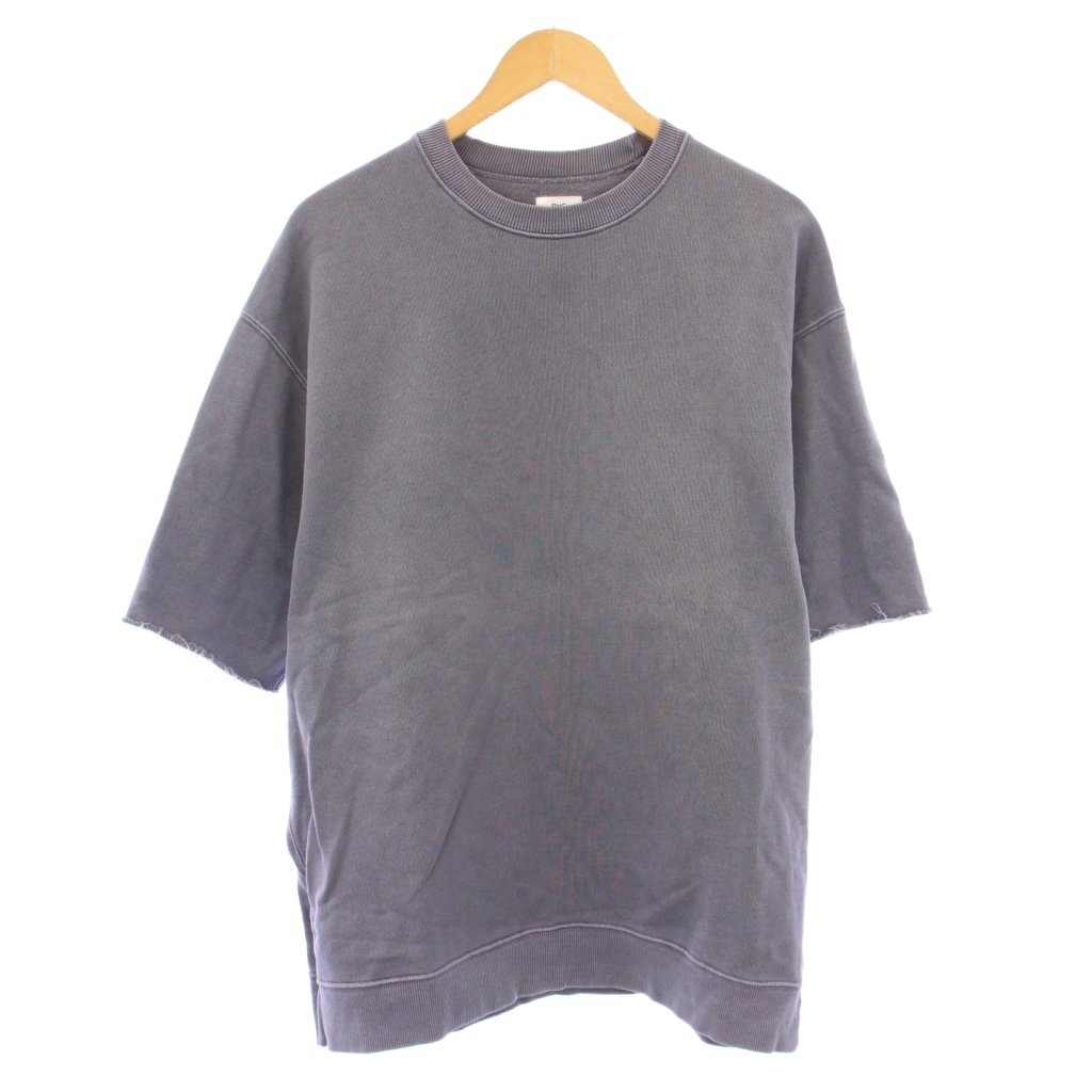 ロンハーマン Ron Herman スウェット トレーナー 半袖 クルーネック 無地 M グレー /BB メンズ拍卖