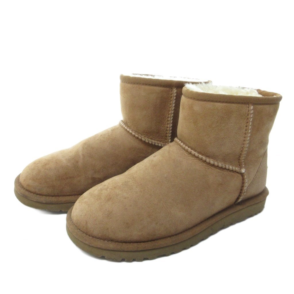 アグ オーストラリア UGG australia ムートンブーツ ショートブーツ ボア ベージュ US6 23cm F20014F拍卖