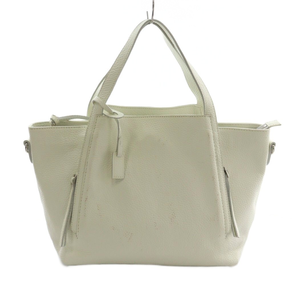 銀座かねまつ GINZA Kanematsu ハンドバッグ トートバッグ レザー 白 ホワイト /AS ■OS レディース拍卖