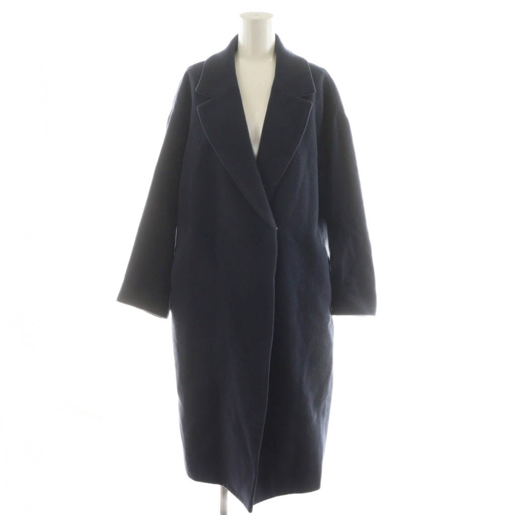 シップス SHIPS チェスターコート ロング丈 ウール アウター 紺 ネイビー 803-41-0175 /AN25 レディース拍卖
