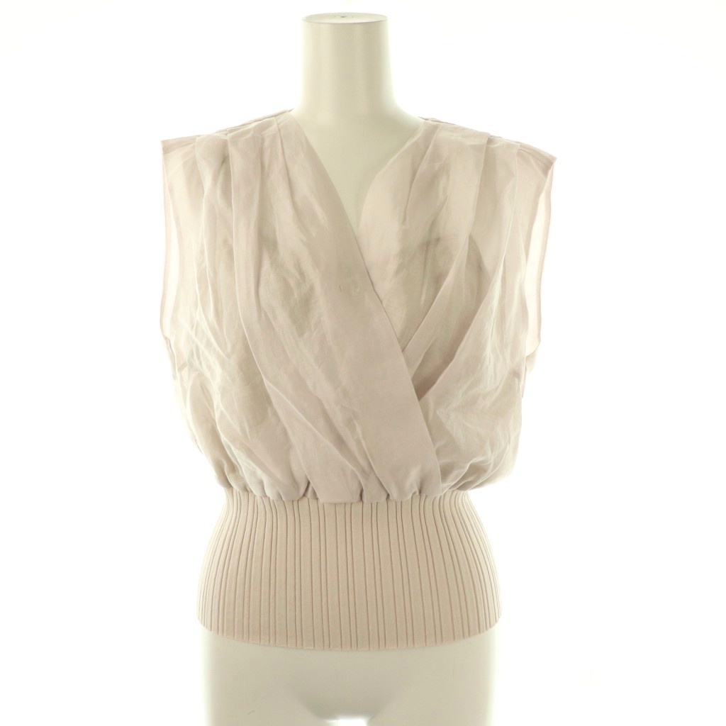 フレイアイディー FRAY I.D 25SS カシュクールウエストリブニットブラウス F ライトピンク ピンクベージュ /DO ■OS レディース拍卖