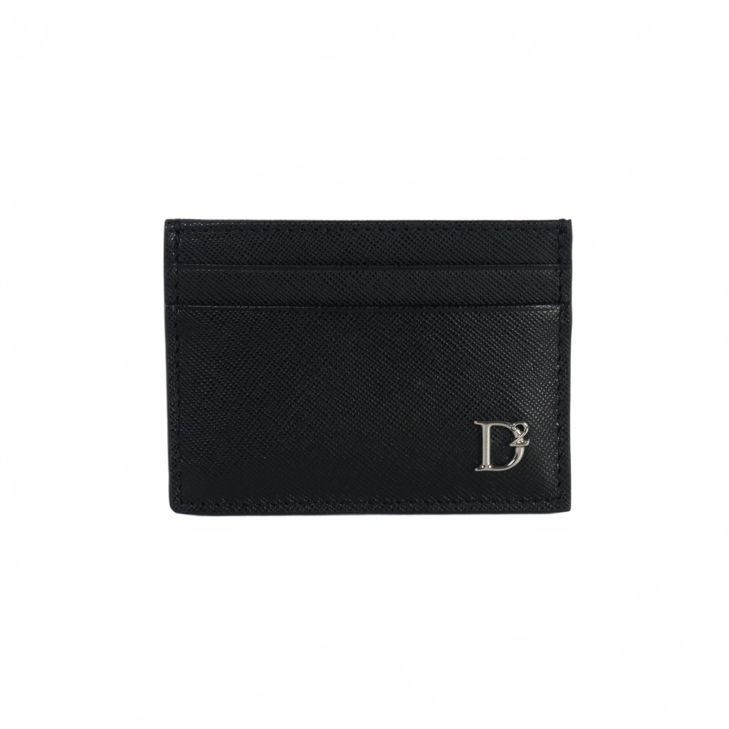 ディースクエアード DSQUARED2 ロゴプレート レザー カードケース カードホルダー 黒 ブラック レディース拍卖