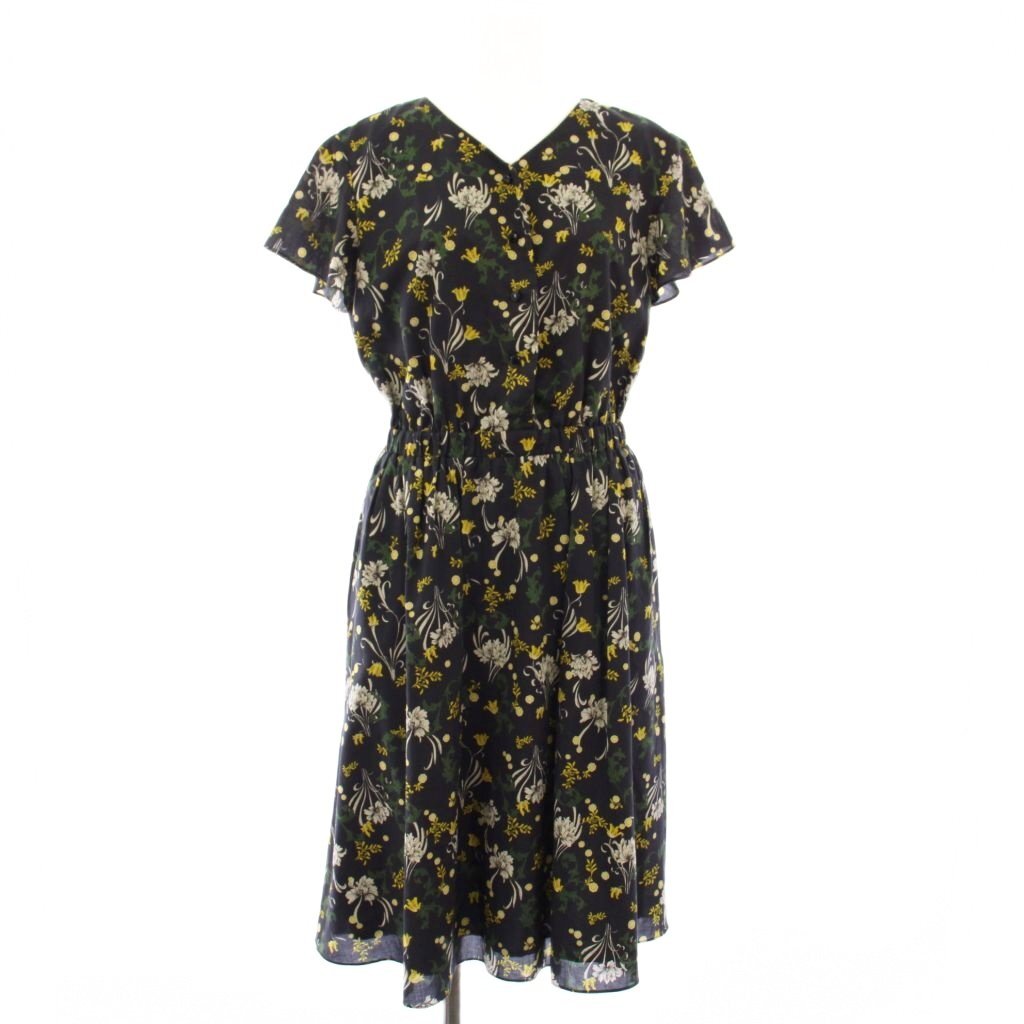 マッキントッシュフィロソフィー MACKINTOSH PHILOSOPHY 22SS ワンピース 花柄 半袖 ひざ丈 38 紺 H5J04-706-29 /TK レディース拍卖