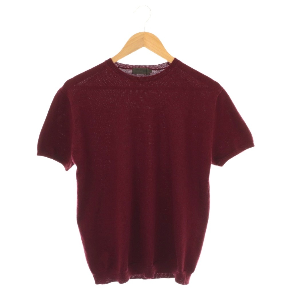 コムサデモードメン COMME CA DU MODE MEN ニット セーター 半袖 2 小豆色 /AT ■OS ■GY48 メンズ拍卖