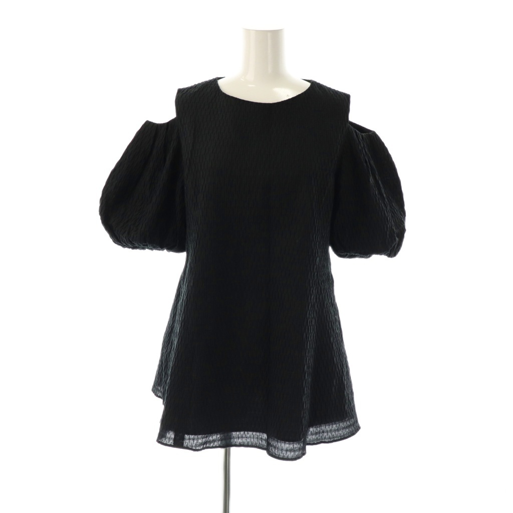 アナイ ANAYI 25SS フクレジャガードオフショル ブラウス 38 ブラック /DF ■OS ■SH レディース拍卖