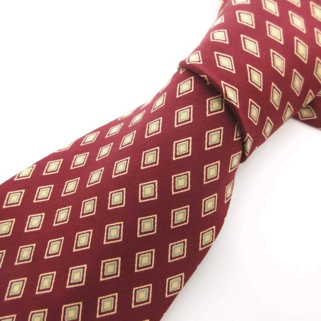 エンポリオアルマーニ EMPORIO ARMANI ネクタイ ワイドタイ 総柄 シルク 赤 レッド /BS メンズ拍卖