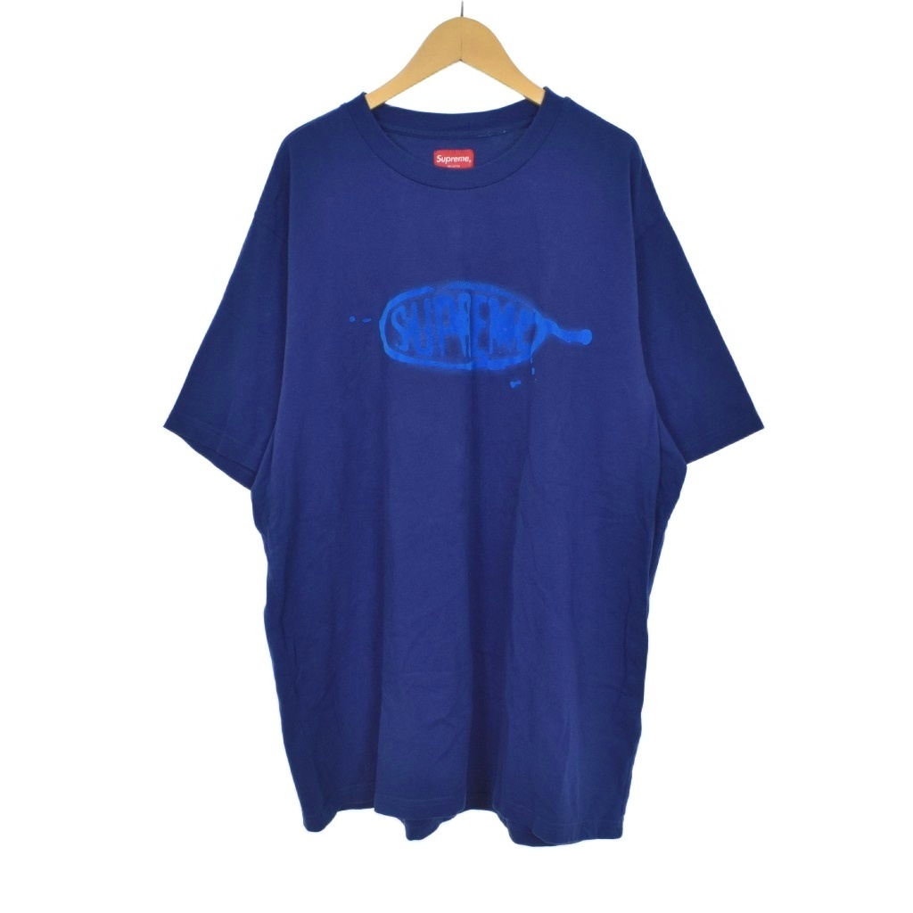 シュプリーム SUPREME 22SS INK BLOT S/S TOP Tシャツ 半袖 ロゴ プリント XL 紺 ネイビー メンズ拍卖