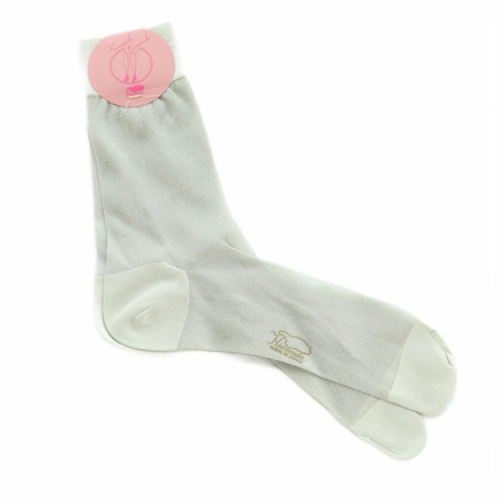 キワンダ Kiwanda Plumage Standard Tabi Socks ソックス 靴下 シアー ラメ 足袋タイプ 22-24.5cm グレー /MI ■OS レディース拍卖